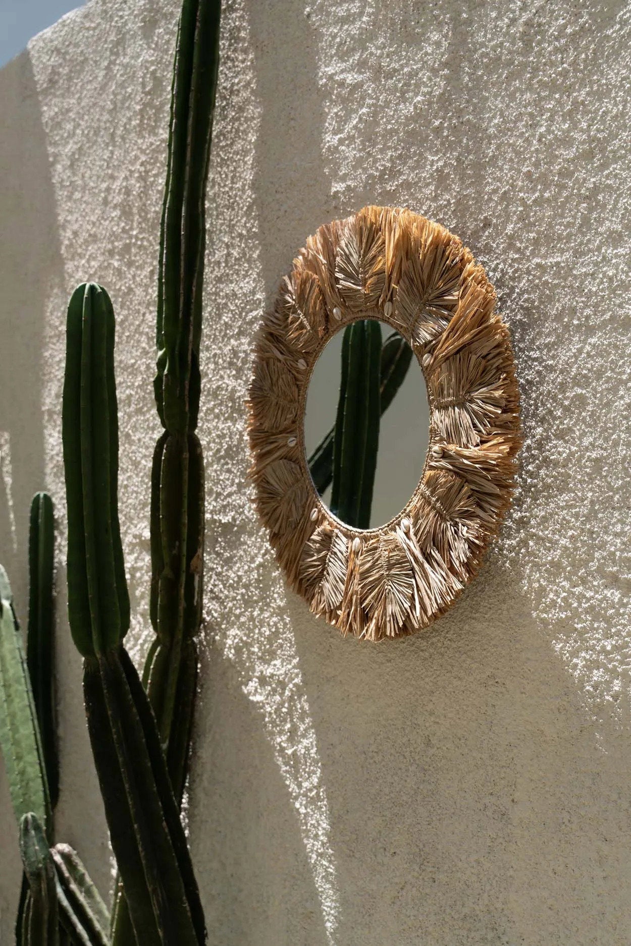 Palmboom Spiegel Naturel 60 cm ø
